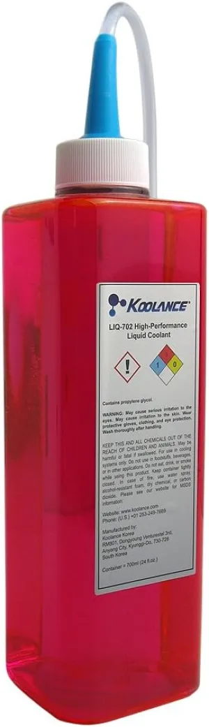 Koolance LIQ-702RD-B 702 Liquid Coolant, High-Performance, UV Red, 700ml (24 fl oz)