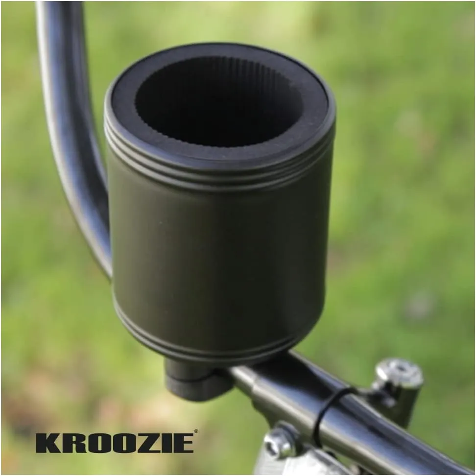 Kroozie 2.0 Bicycle Cup Holder - The Ultimate Bike Cup Holder for Beach Cruisers, E-Bikes, Scooters, Strollers – A premium stainless steel handlebar drink holder that lasts