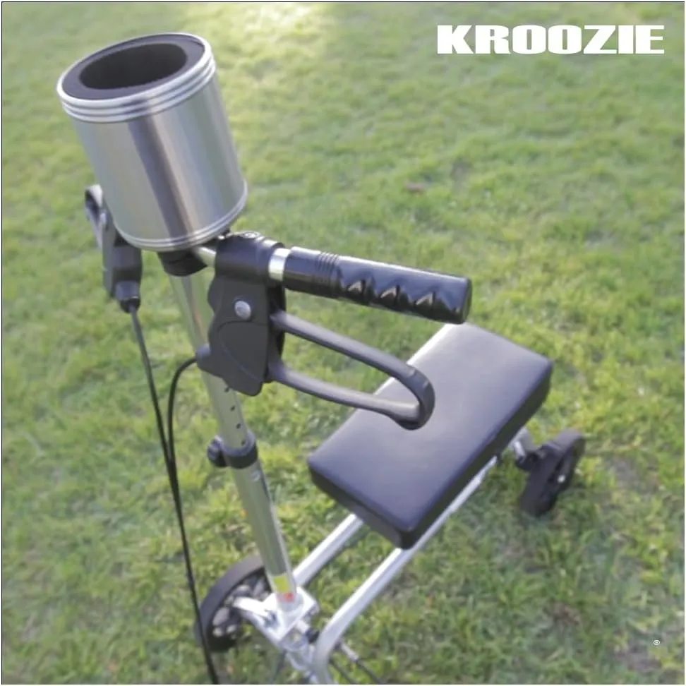 Kroozie 2.0 Bicycle Cup Holder - The Ultimate Bike Cup Holder for Beach Cruisers, E-Bikes, Scooters, Strollers – A premium stainless steel handlebar drink holder that lasts