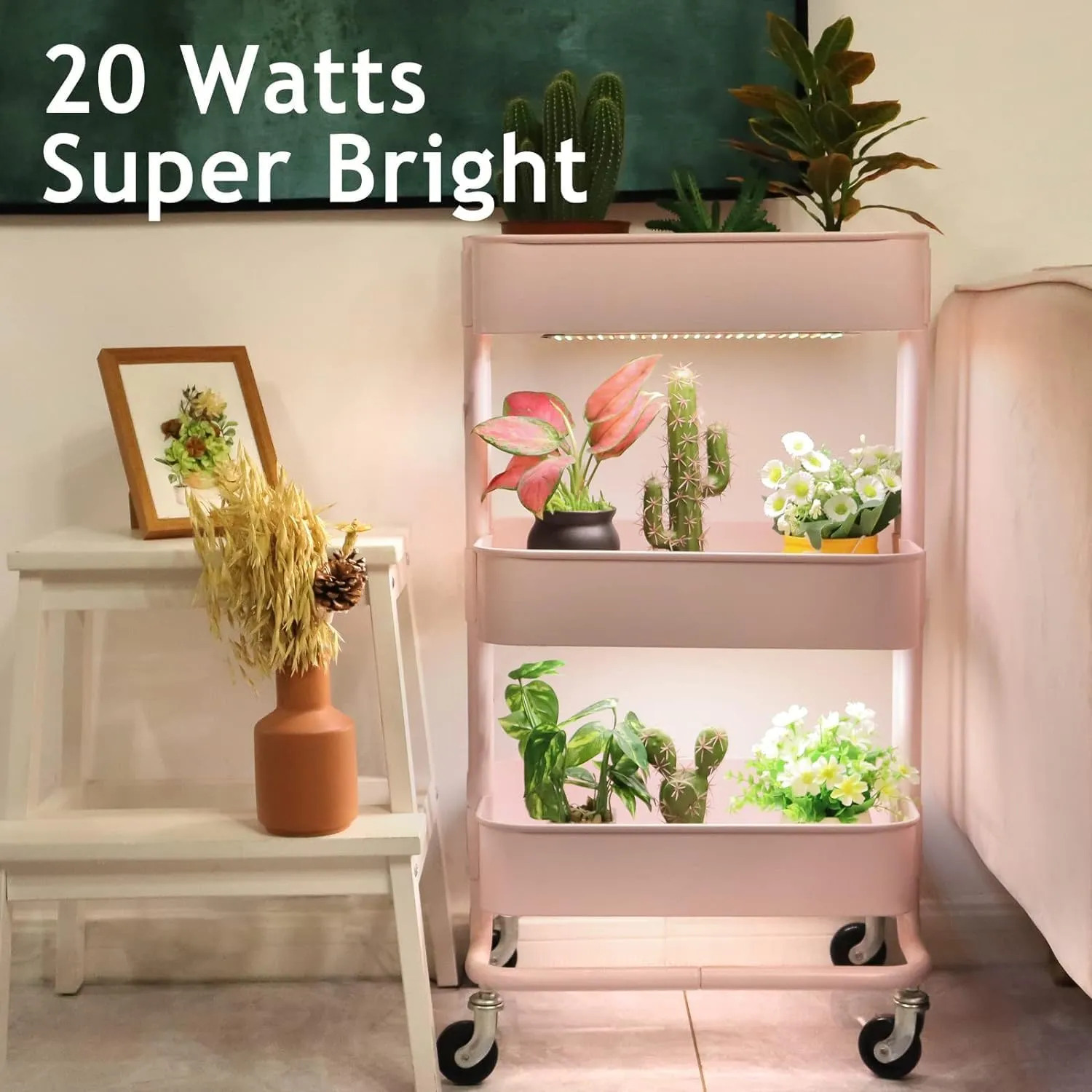 LBW Grow Light, Full Spectrum 270 LED Growing Lamp with Auto On/Off Timer 4/8/12H, 3 Lighting Modes, 10 Dimmable Levels, Suitable for Indoor Plants, 2 Pack