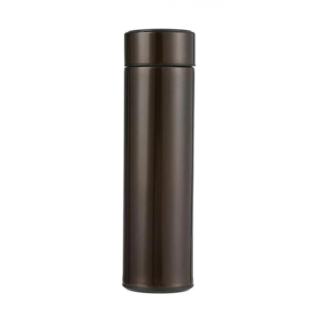 LED Temperature Bottle (Brown) | With Smart LED Temperature Display |  Stainless Steel Insulated Quality  | Multi-Usage