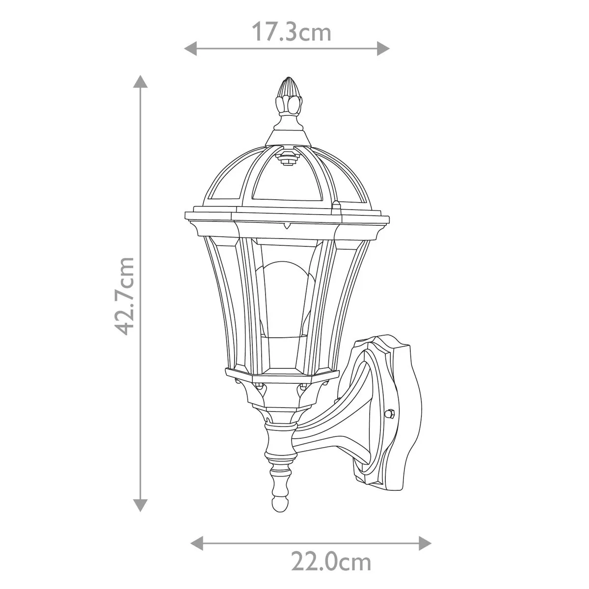 Ledbury 1 Light Wall Lantern | Black