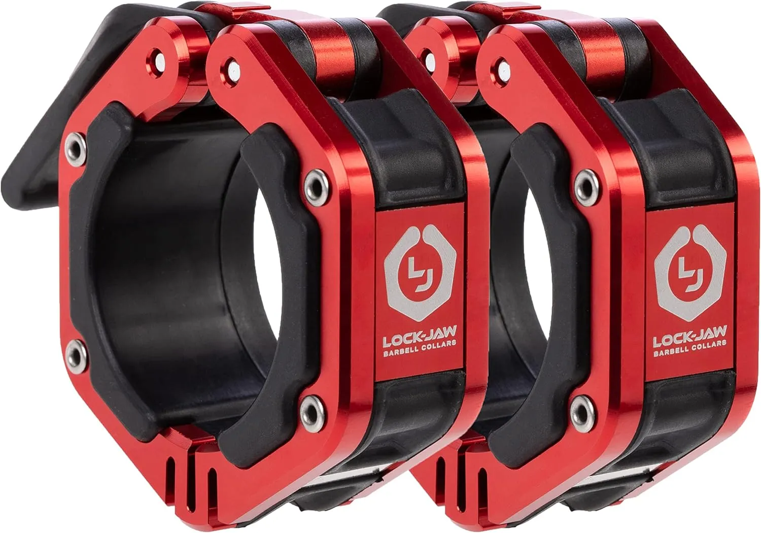 Lock-Jaw Flex Quick Release Aluminum Barbell Collar with Magnet (Red)