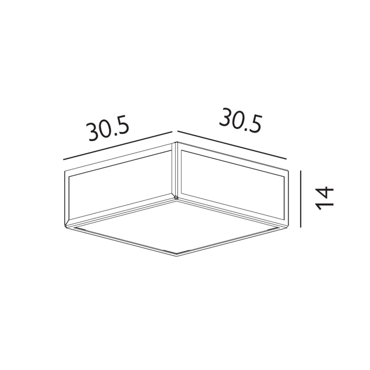 Lofoten 2 Light Flush - Flat     | Black
