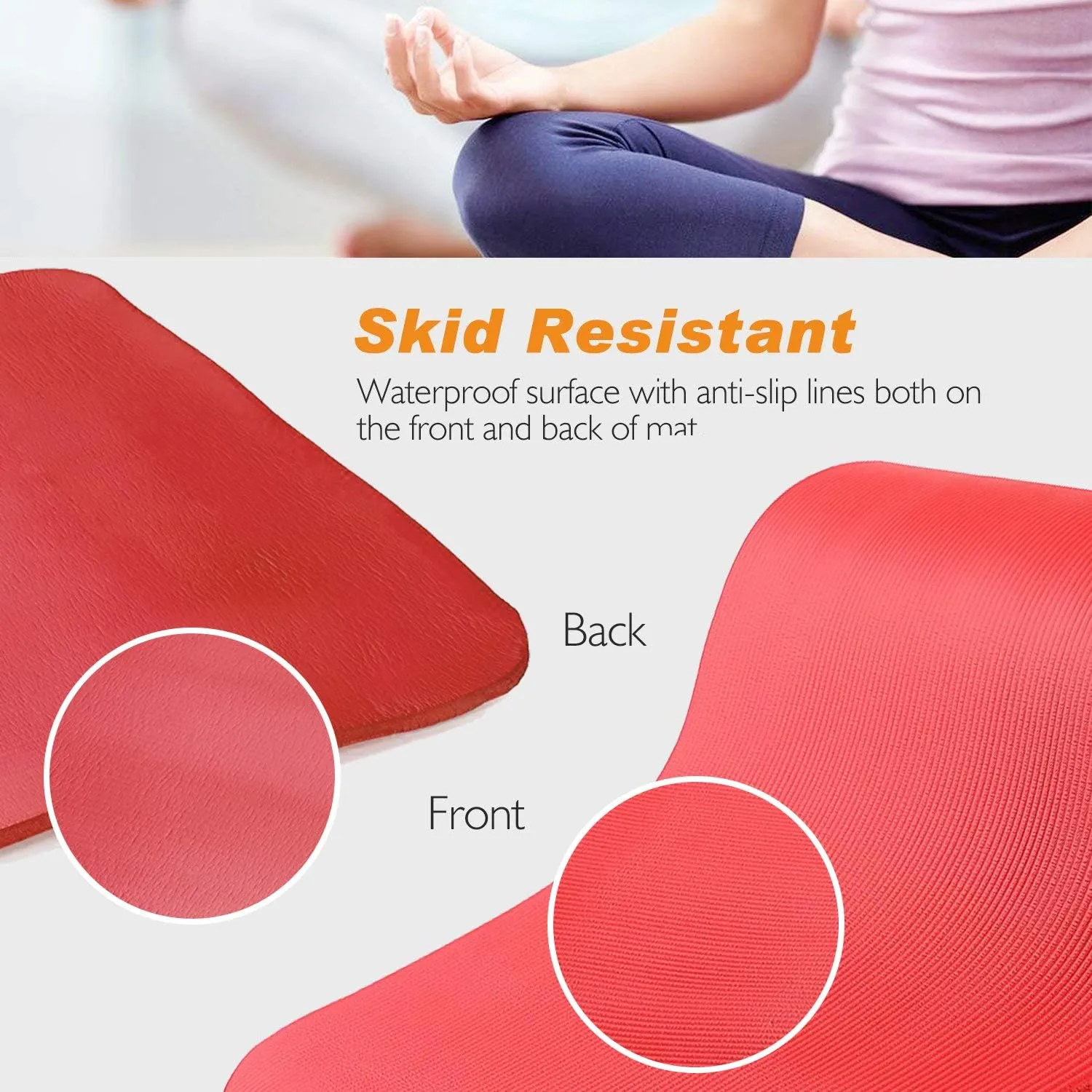 LOKATSE Home All Purpose Thick Yoga Mat with Carrying Strap High Density