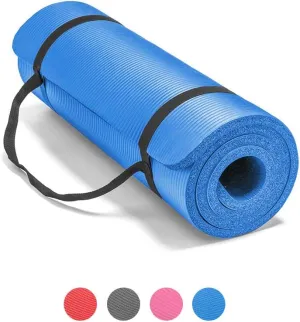 LOKATSE Home All Purpose Thick Yoga Mat with Carrying Strap High Density