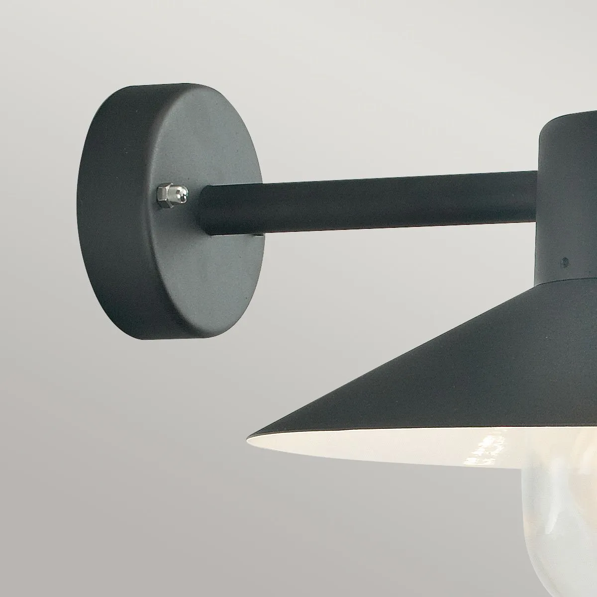 Lund 1 Light Wall Lantern - Black | Black