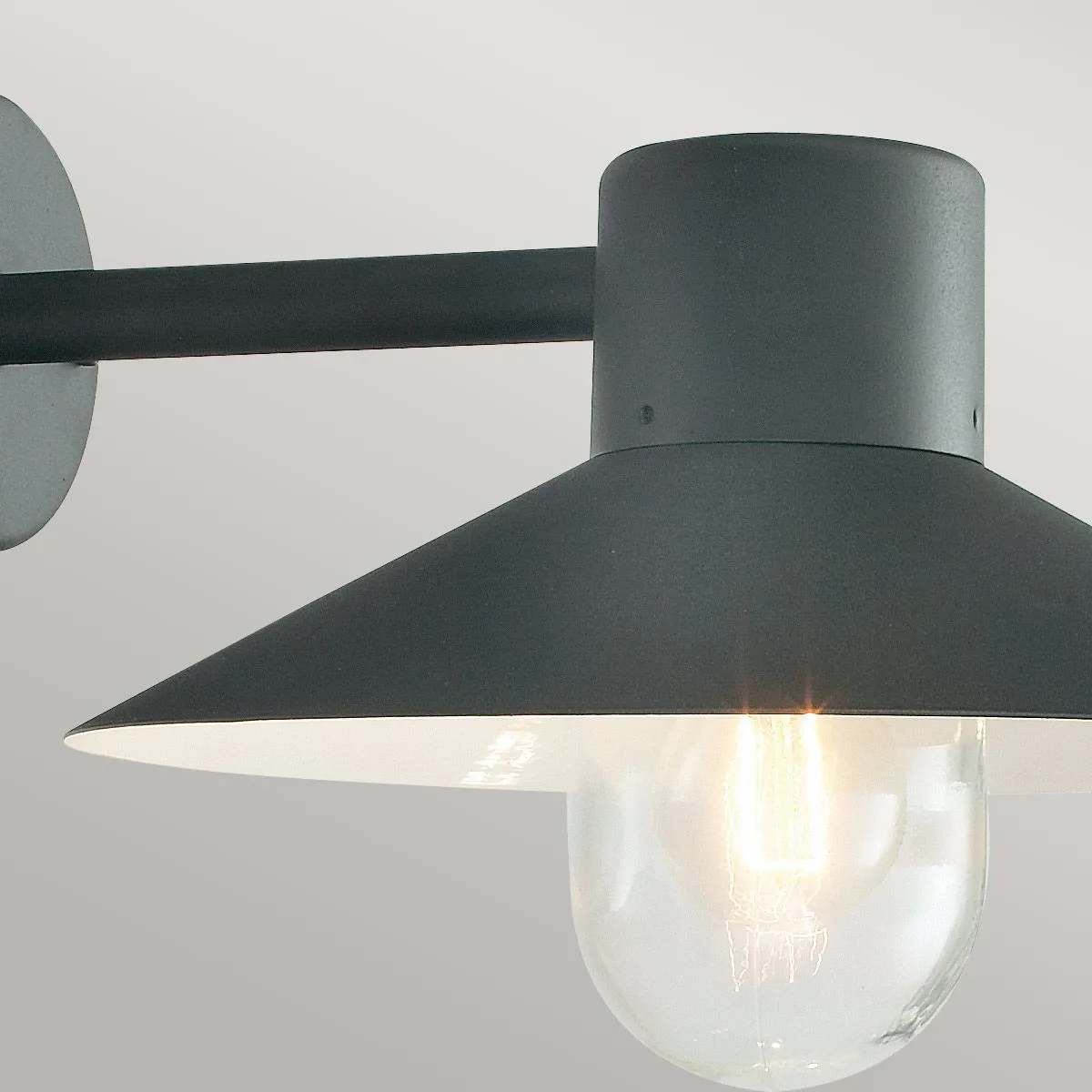 Lund 1 Light Wall Lantern - Black | Black