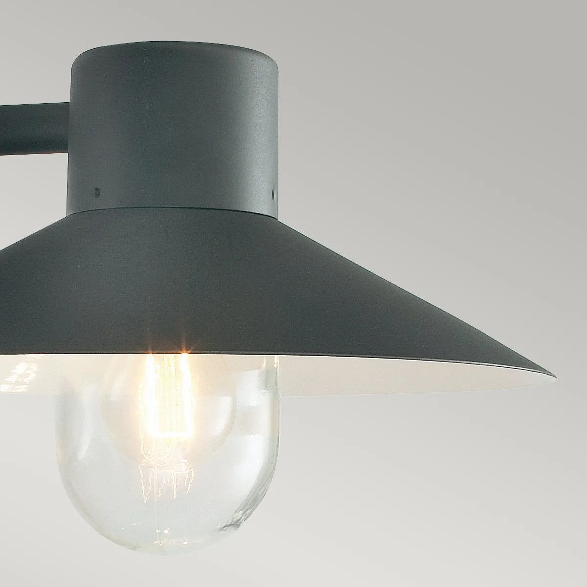 Lund 1 Light Wall Lantern - Black | Black
