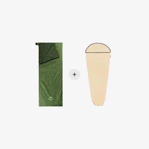 LW180 Ultralight Cotton Sleeping Bag   Elastic Sleeping Bag Liner Bundle