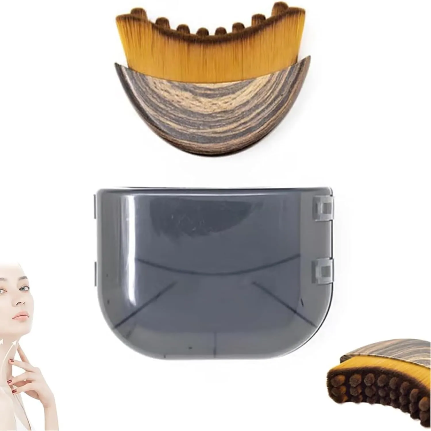 Lymphatic Contour Face and Body Brushes, The Lymphatic Drainage Massager for Face, Dry Brushing Face Brush, Chin & Jawline Sculpting, Ergonomically Designed to Fit The Skin Precisely (2 Set)