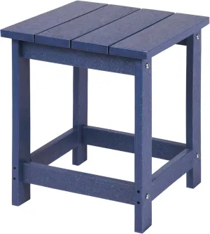 LZRS Adirondack Square Outdoor Side Table, Pool Composite Patio Table,HDPE End Tables for Backyard,Pool, Indoor Companion, Easy Maintenance & Weather Resistant(Navy Blue)