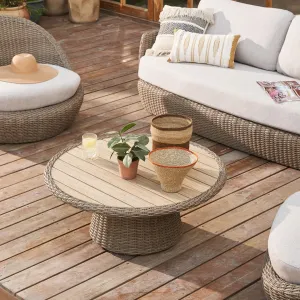 Malta Outdoor Round Pedestal Coffee Table