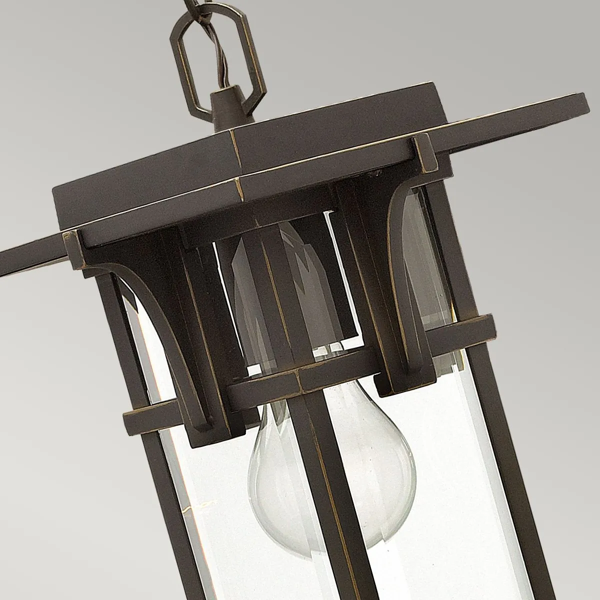 Manhattan 1 Light Chain Lantern | Oil Rubbed Bronze