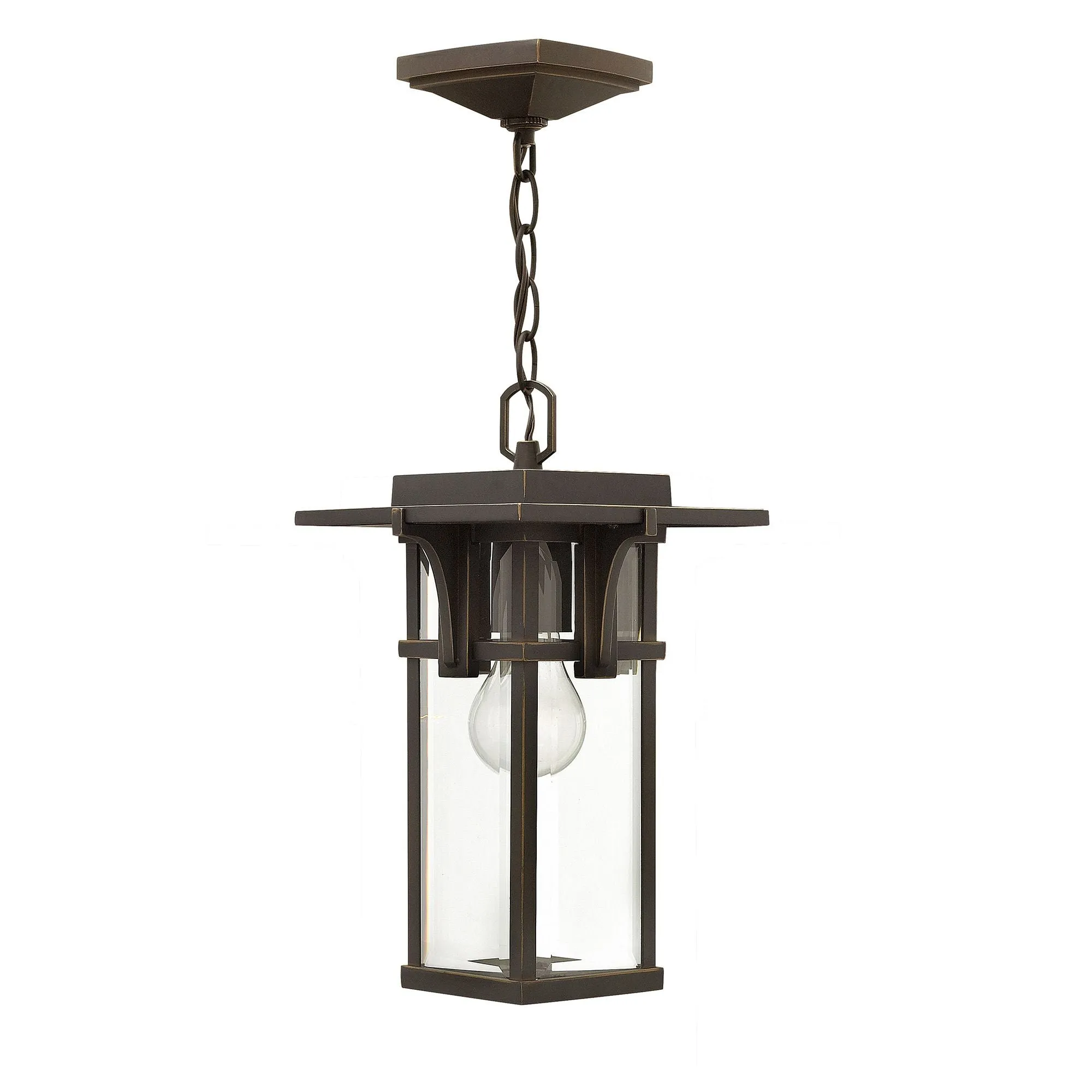 Manhattan 1 Light Chain Lantern | Oil Rubbed Bronze