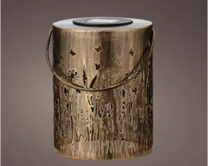 Metal Solar Lantern - Gold