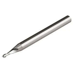 Micro 100 RME-016-2 Square End Mill, .016" Cutter Dia, .048" LOC, 2 Fl, 1/8" Shank Dia, 1-1/2" OAL, Uncoated