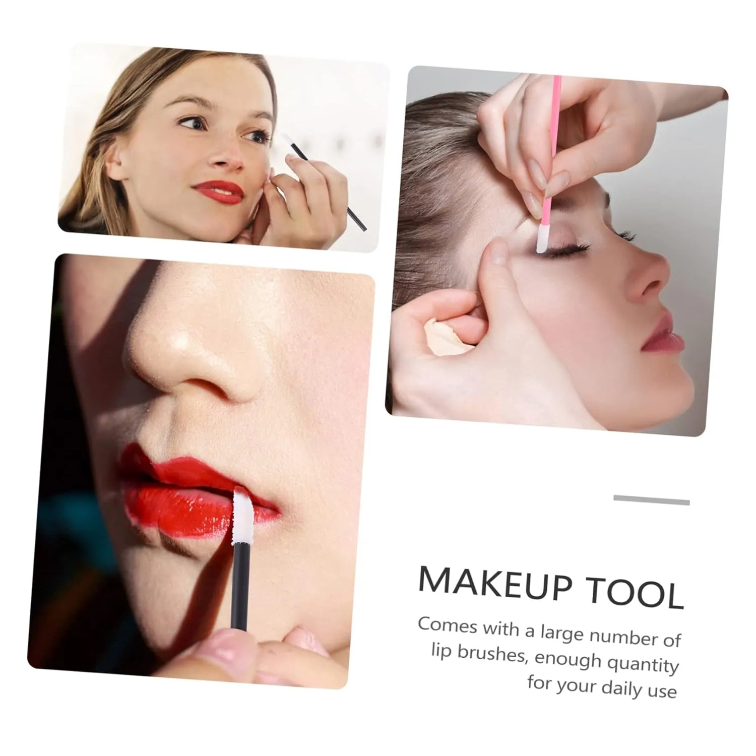 Mikinona 400pcs Lip Brush Makeup Applicator Tool Practical Lipstick Brush Compact and Lightweight for Easy Makeup Application Go
