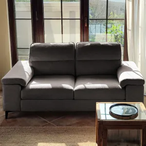 Modern 71.25" Sofa Couch for Living Room, Deep Seat Sleeper with 8" Cushion, Comfy 2-Seater Chenille Loveseat with Convertible Armrest, Removable Cover, High Leg (Dark Gray)