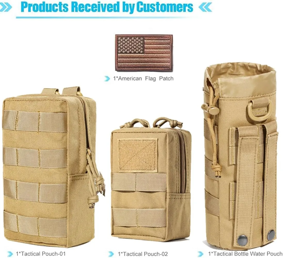 Molle Water Bottle Holder, Water Molle Attachments, Molle Water Bottle Pouch, Tactical Backpack Attachment Pouches