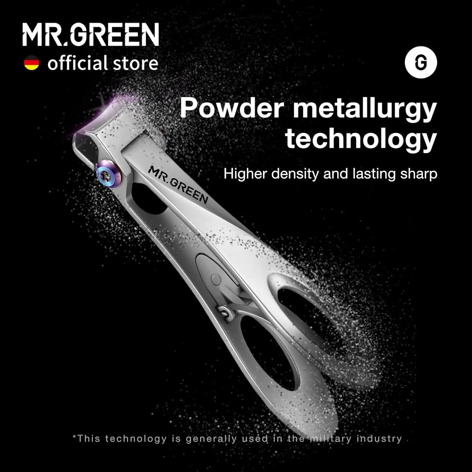 MR.GREEN Nail Clippers Wide Jaw Opening Stainless Steel Fingernail Clipper Thick Hard Toenail Cutter Manicure Scissors Tools (Nail Clipper (Large) Nail File)