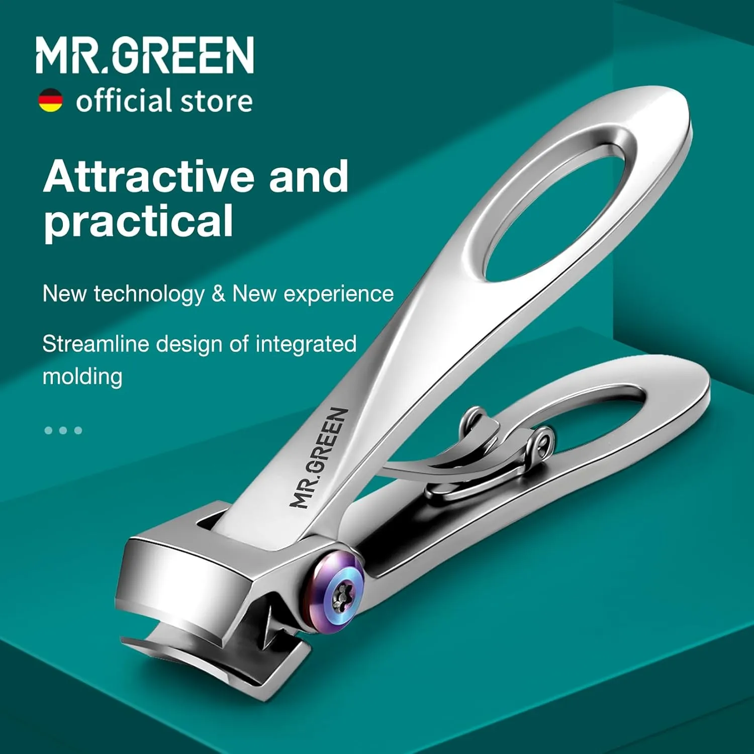 MR.GREEN Nail Clippers Wide Jaw Opening Stainless Steel Fingernail Clipper Thick Hard Toenail Cutter Manicure Scissors Tools (Nail Clipper (Large) Nail File)