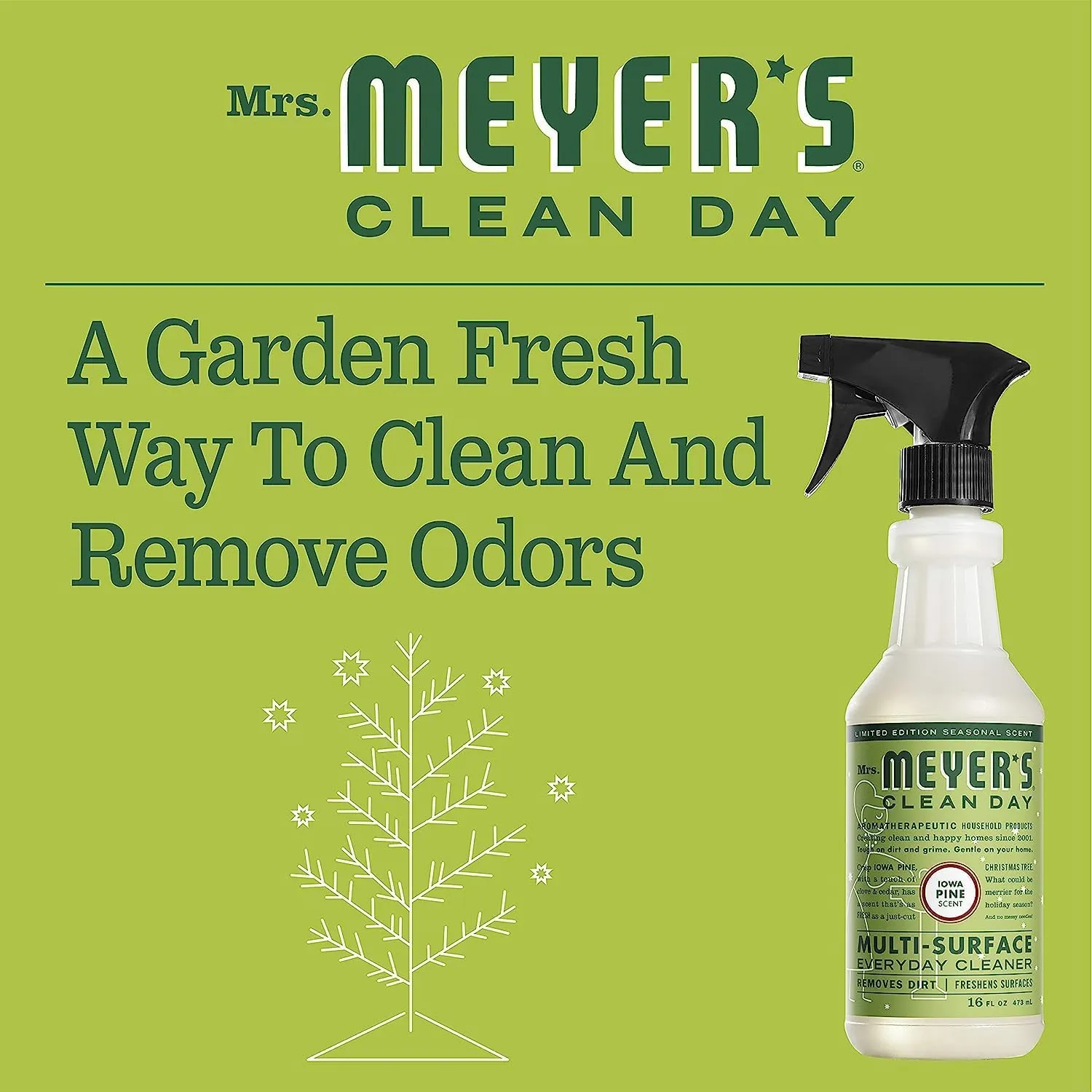 MRS. MEYER'S CLEAN DAY Variety, 1 Mrs. Meyer's Multi-Surface Cleaner, 16 OZ, 1 Mrs. Meyer's Multi-Surface Cleaner, 16 OZ, 1 CT (Iowa Pine   Snow Drop)