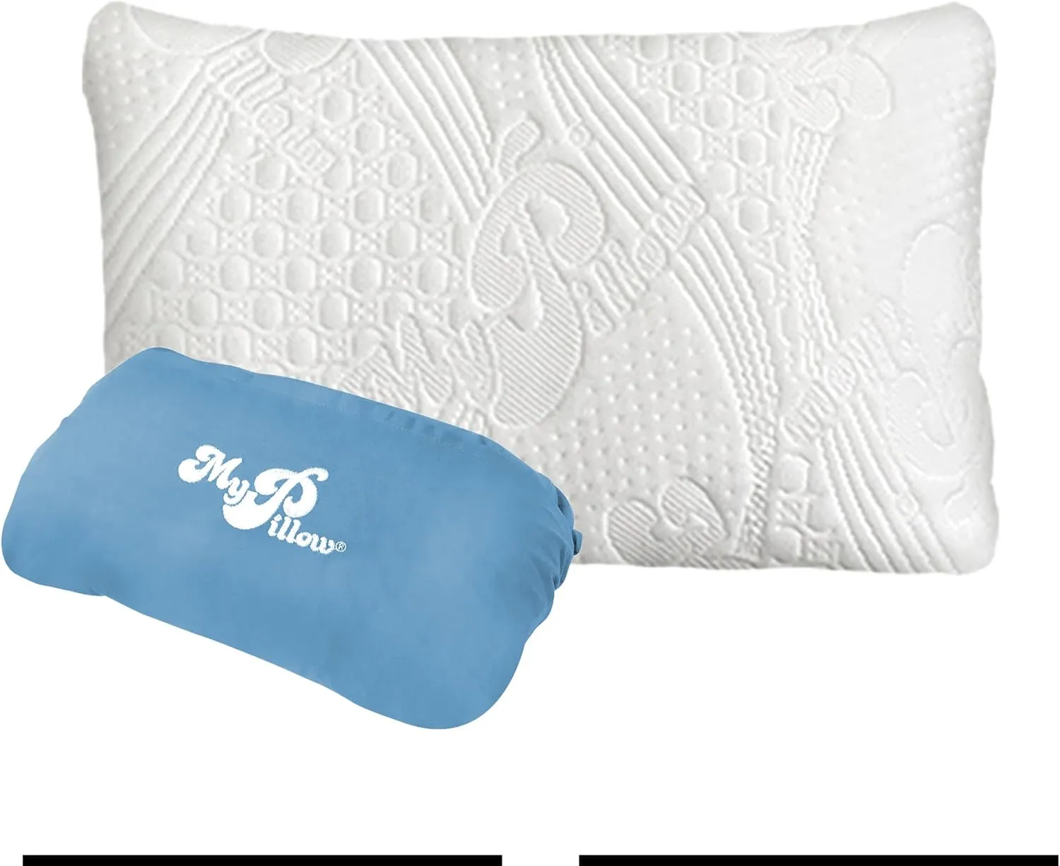 MyPillow Multi-Use Travel Pillow Compact Pillow for On-The-Go Comfort and Sleeping, Portable, Compact, Washable Pillow for Adult and Kids Neck Support [Blue Sage]