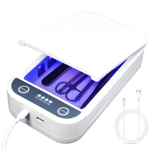 Nail Tool Sterilizer: Portable USB Sterilizer For Nail Tools - Nail Cleaning Box Beauty Tool Cleaner Machine for Nail Tips Art, Manicure Tools, Salon, Tweezers, Jewelry, Phone