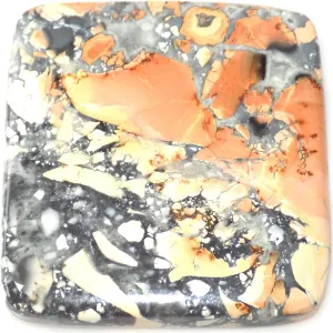 Natural Maligano Jasper Cabochon, Jewelry Making Gemstone, Rectangular Shape 86Ct. 37x36x5mm, SC-5061