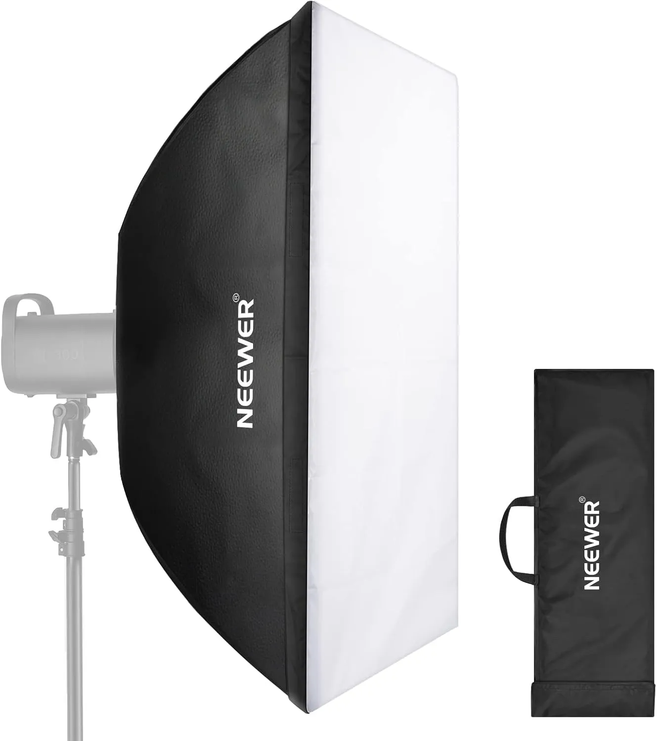 NEEWER 24”x35” (60x90cm) Rectangular Softbox, Studio Monolight Softbox with Bowens Mount, Diffuser & Carrying Bag for Portrait Product Photography, Compatible with S101-400W/300W, SL-70W, CB60/100/150