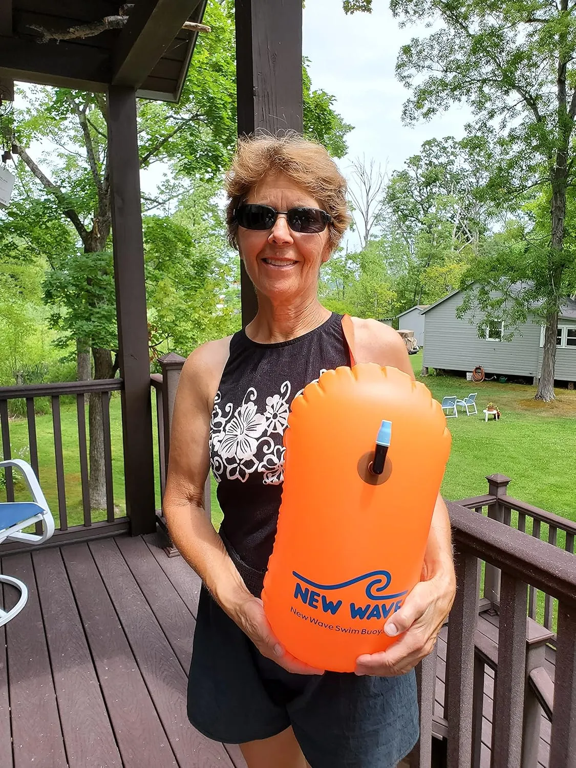 New Wave Swim Bubble for Open Water Swimmers and Triathletes - Be Bright, Be Seen & Be Safer with New Wave While Swimming Outdoors with This Safety Swim Buoy Tow Float