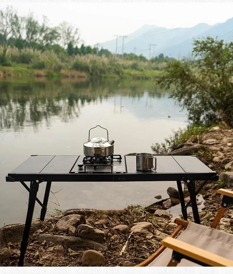 Newest Folding IGT Picnic Table | Lightweight Roll-Up Desk | Adjustable Leg BBQ Table