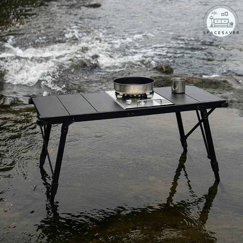 Newest Folding IGT Picnic Table | Lightweight Roll-Up Desk | Adjustable Leg BBQ Table