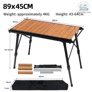 Newest Folding IGT Picnic Table | Lightweight Roll-Up Desk | Adjustable Leg BBQ Table