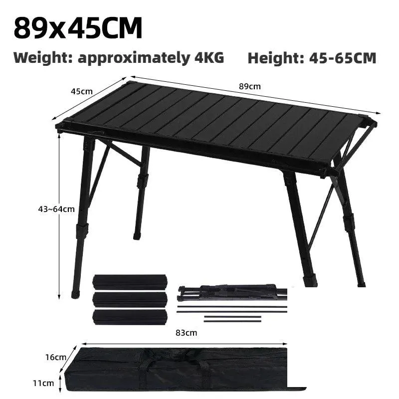 Newest Folding IGT Picnic Table | Lightweight Roll-Up Desk | Adjustable Leg BBQ Table