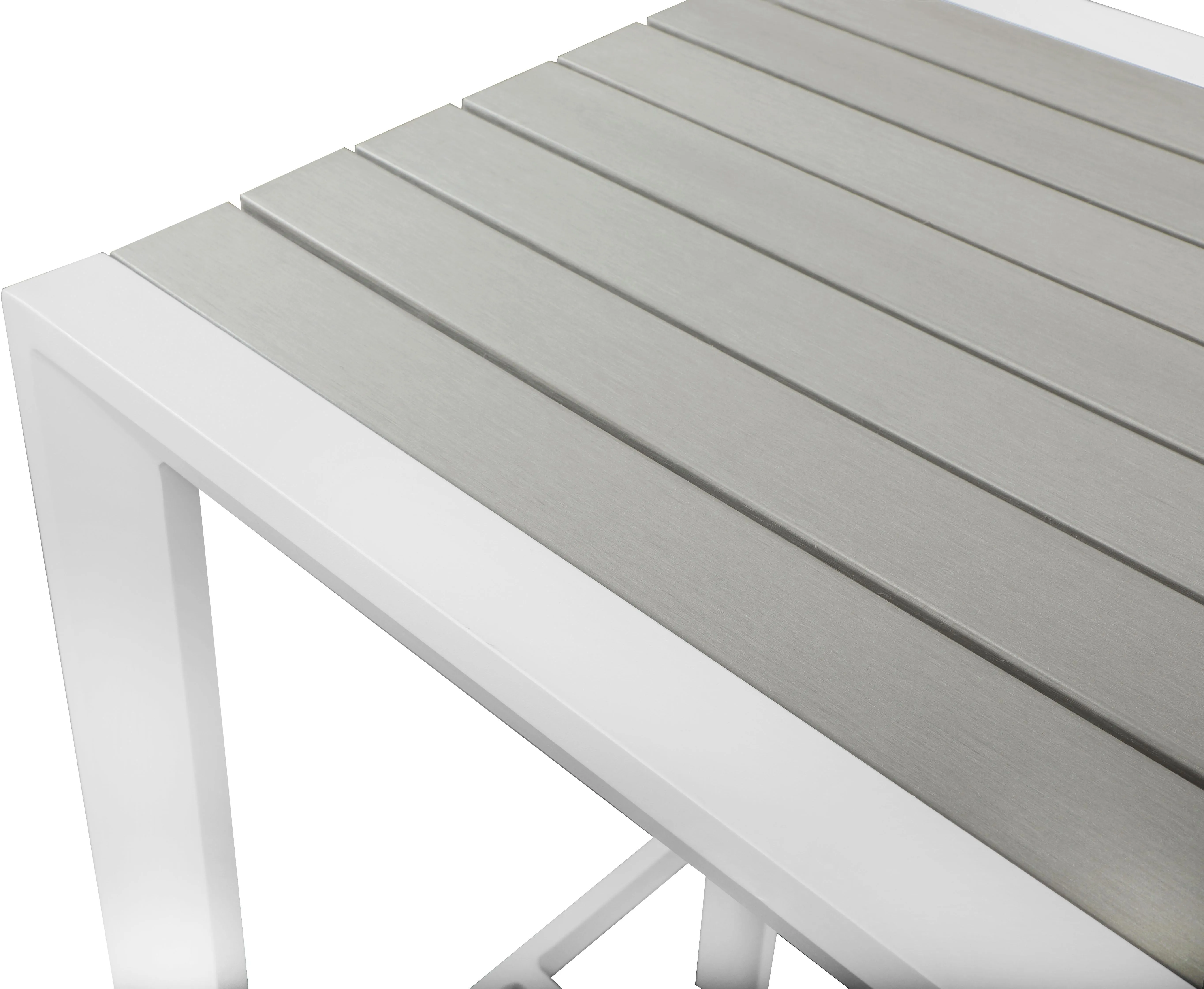 Nizuc Brown manufactured wood Outdoor Patio Aluminum Square Bar Table