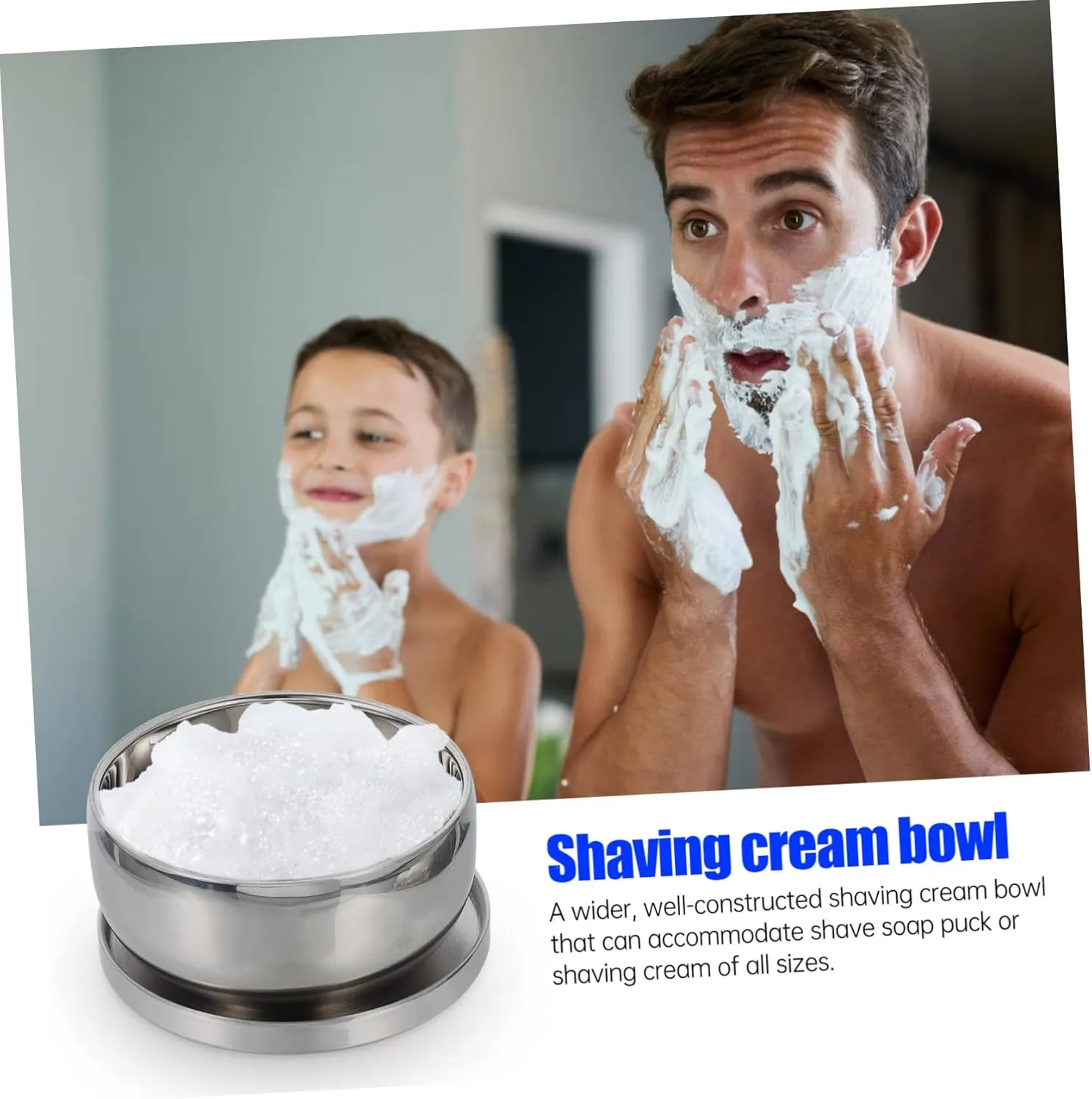 NOLITOY 2 Pcs Practical Shaving Bubble Container Large Capacity Shave Soap Bowl Man's Shaving Tool