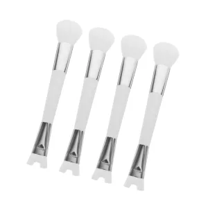 NOLITOY 4pcs Dual-ended Nose Contouring Brush for Women Shaped Makeup Tool for Blush Highlighter and Eyeshadow Portable and Lightweight for Easy Carrying