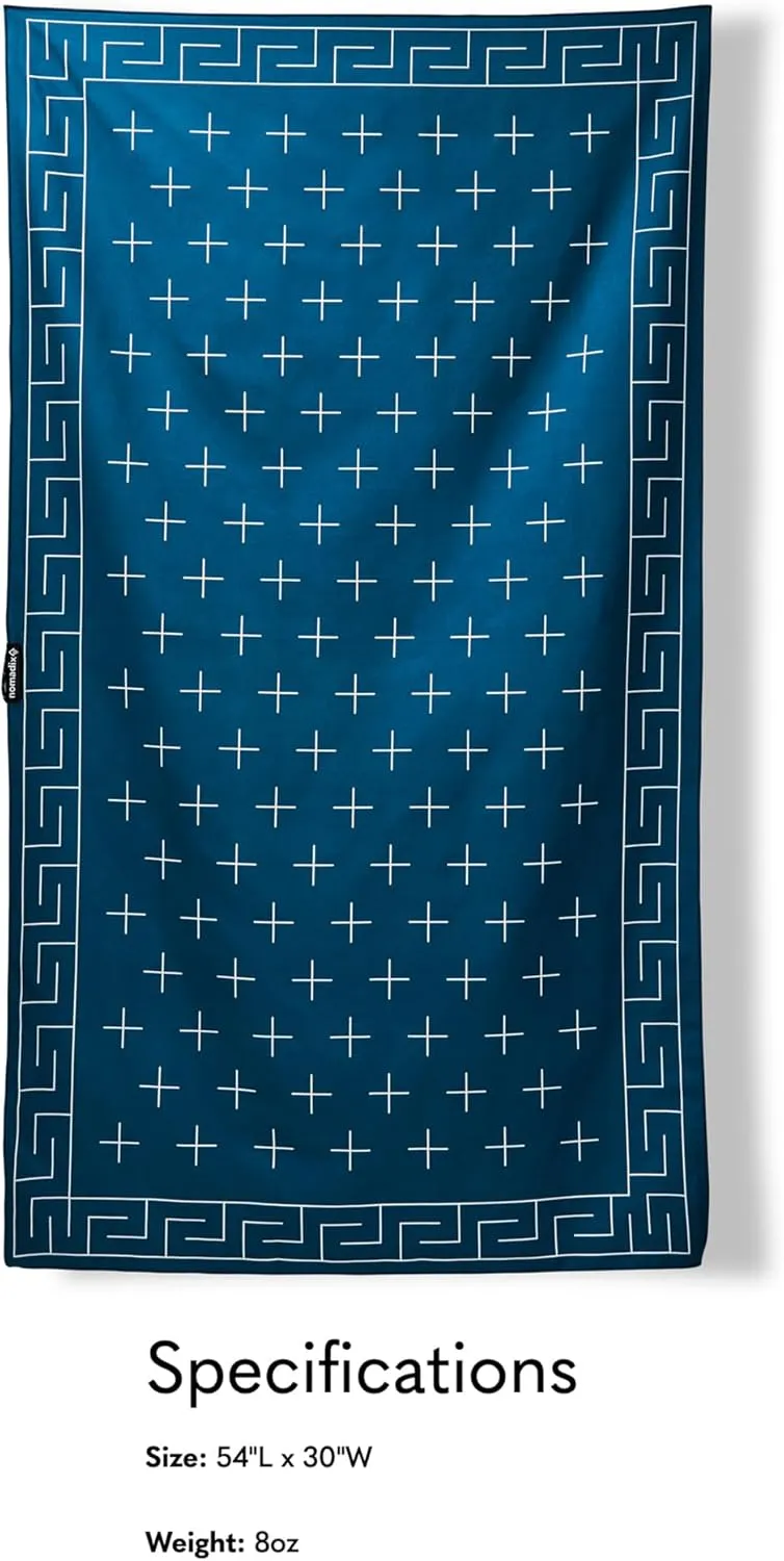 Nomadix Ultralight Towel - Quick Dry & Super Lightweight - Perfect As A Pack Towel to Save On Space - Made with Recycled Materials - Barton Dark Blue - 30x54