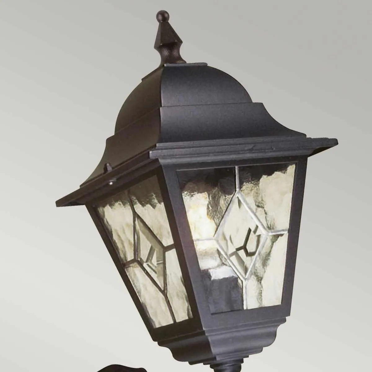 Norfolk 1 Light Up Wall Lantern with PIR | Black