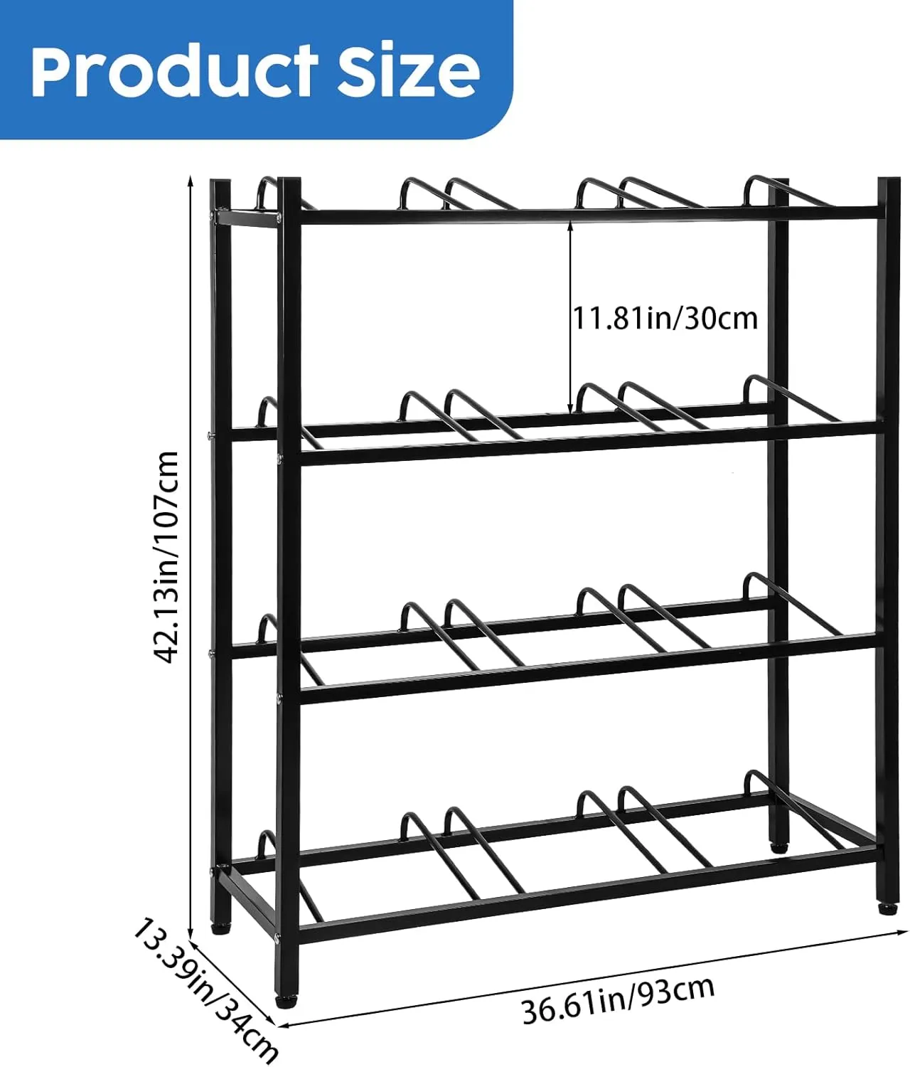 Nuogo 5 Gallon Water Jug Rack 5 Gallon Water Jug Holder Water Jug Holder Stand Heavy Duty Water Bottle Organizer Storage Rack Accessory for Home Room Kitchen (4 Tiers)