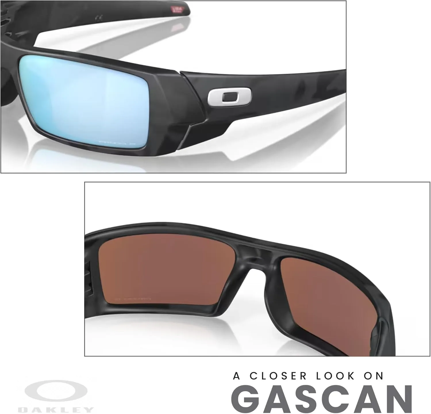 Oakley Gascan OO9014 Rectangular Sunglasses For Men   BUNDLE Leash   BUNDLE with Designer iWear Care Kit