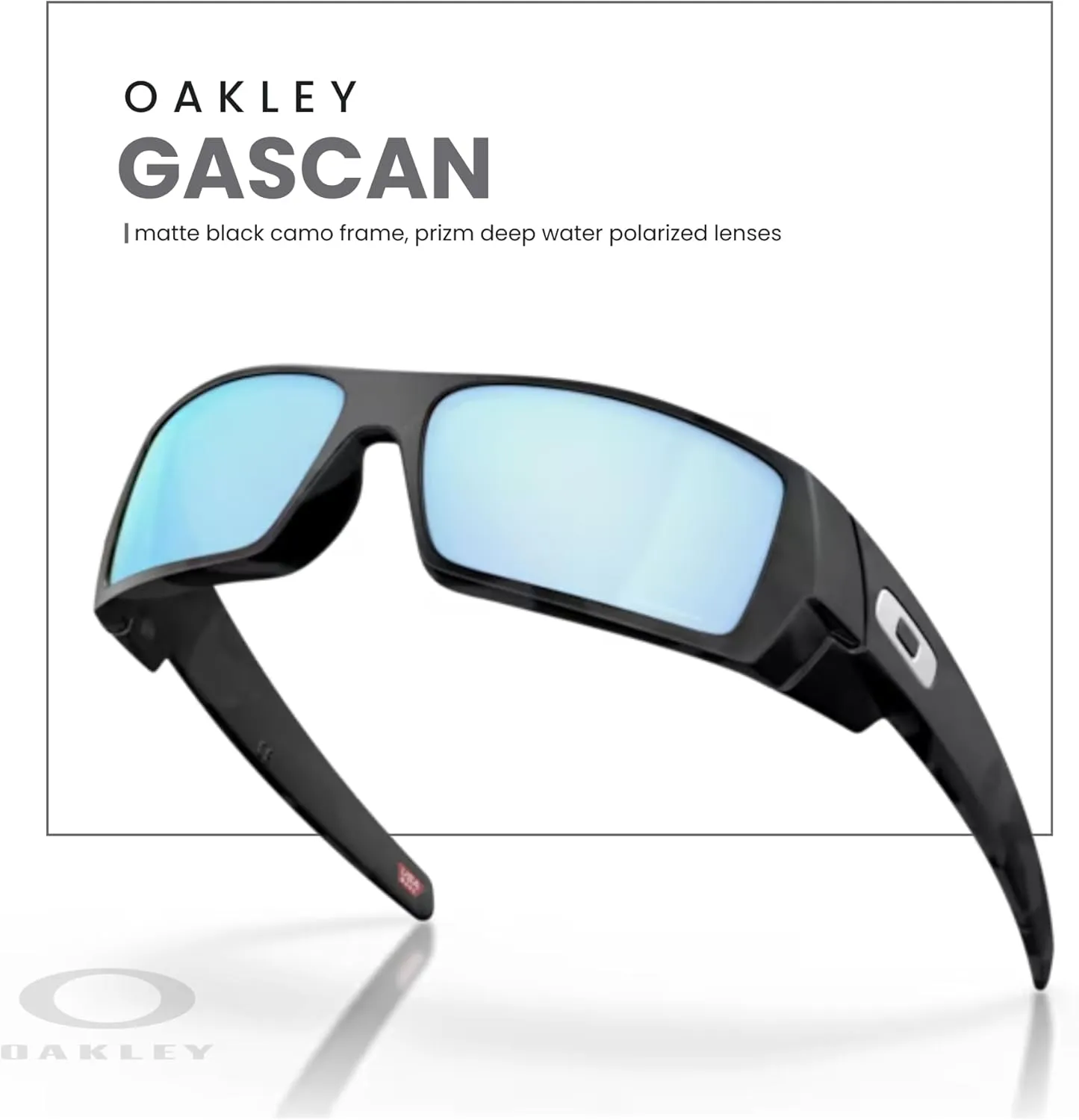 Oakley Gascan OO9014 Rectangular Sunglasses For Men   BUNDLE Leash   BUNDLE with Designer iWear Care Kit