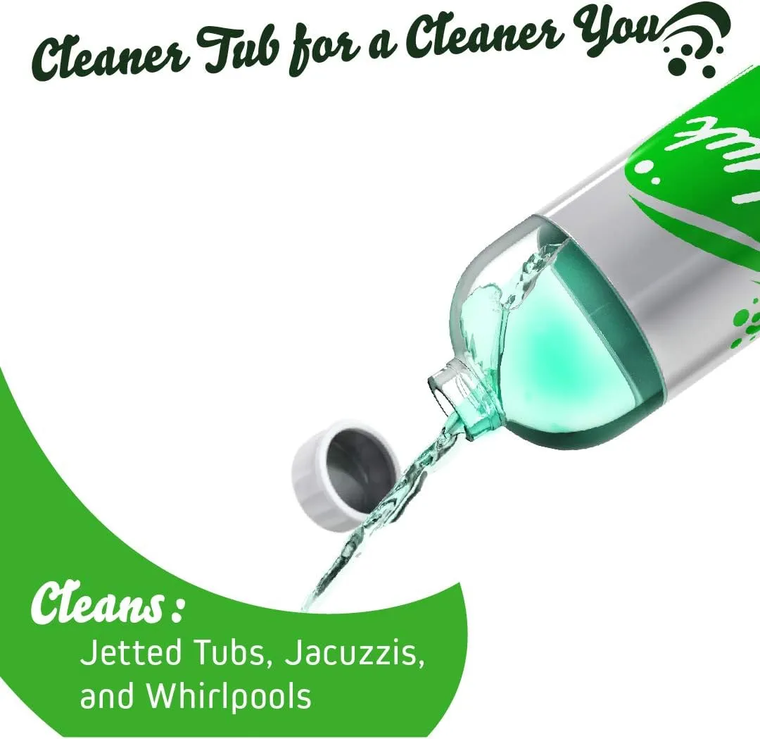 Oh Yuk Jetted Tub Cleaner for Jacuzzis, Bathtubs, Whirlpools, The Most Effective Jetted Tub Cleaner, Septic Safe, 4 Cleanings per Bottle - 16 Ounces