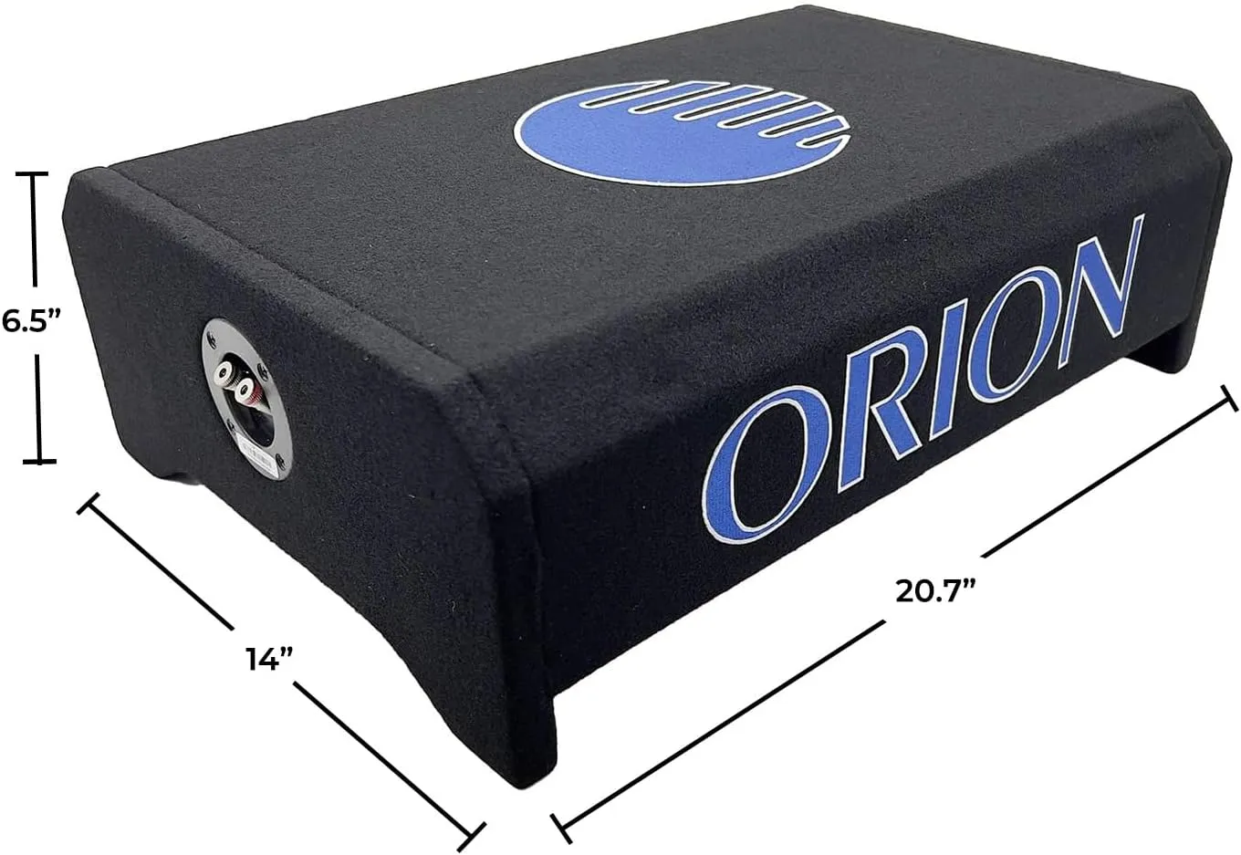 ORION Cobalt CDF12 12” Passive Down-Firing Subwoofer Enclosure – 500W RMS/2000W Max, Slim Sealed Sub Box for Cars & Trucks, Low-Profile Air-Tight Bass Thin Enclosure, Shallow Mount