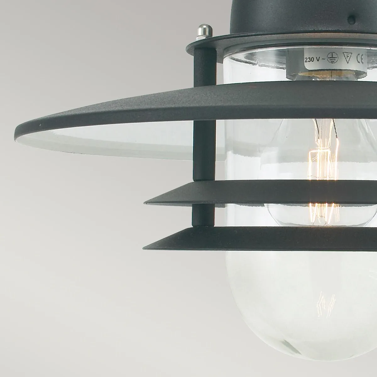 Oslo 1 Light Chain Lantern - Black | Black