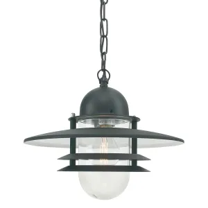 Oslo 1 Light Chain Lantern - Black | Black