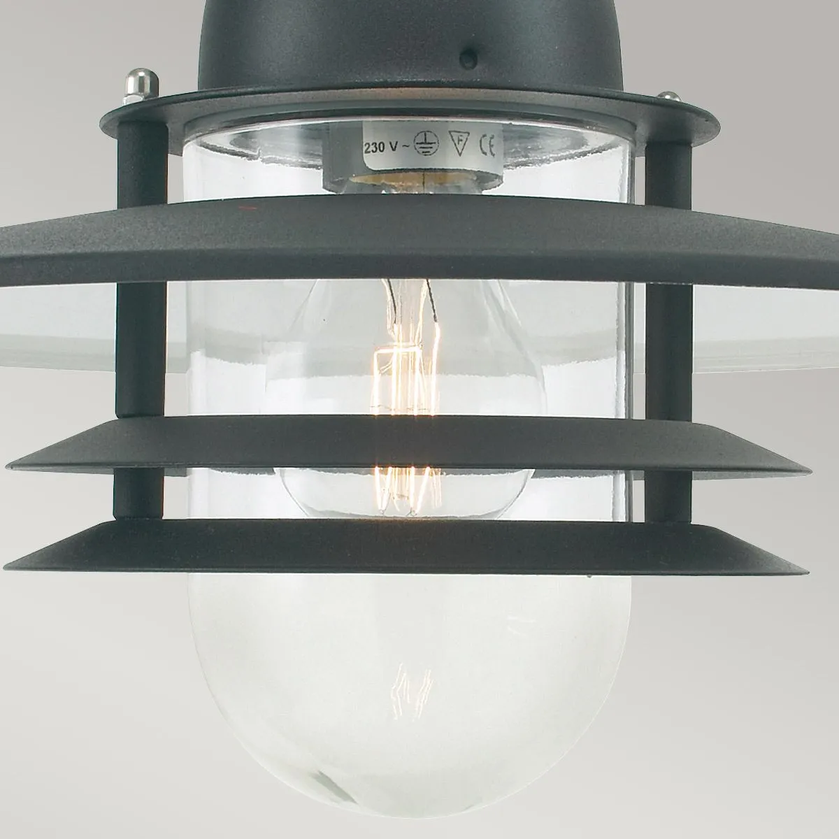 Oslo 1 Light Chain Lantern - Black | Black