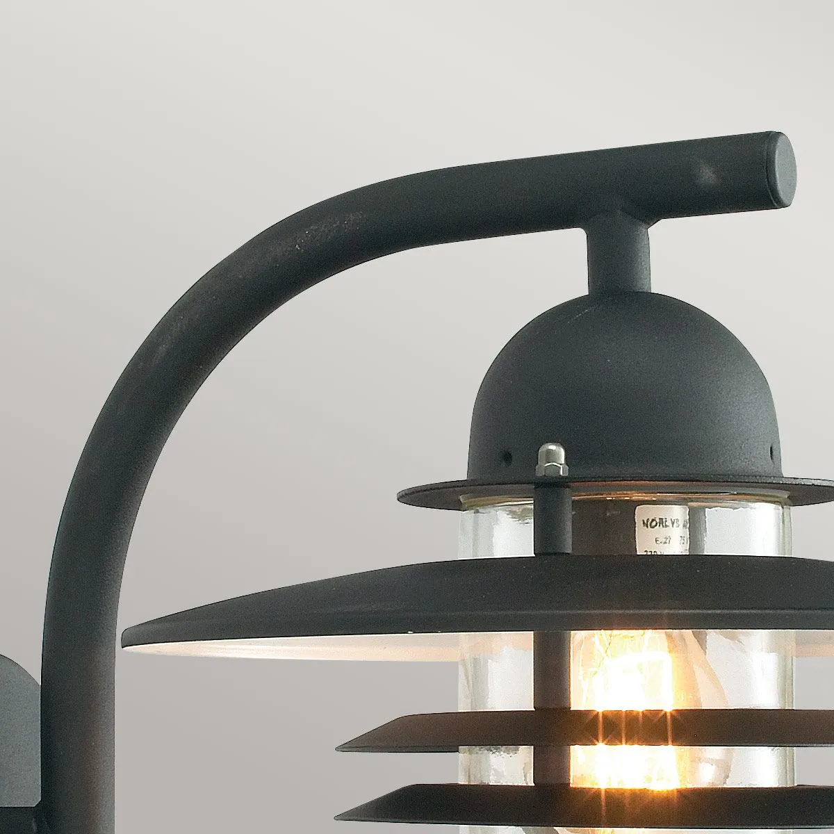 Oslo 1 Light Wall Lantern - Black | Black